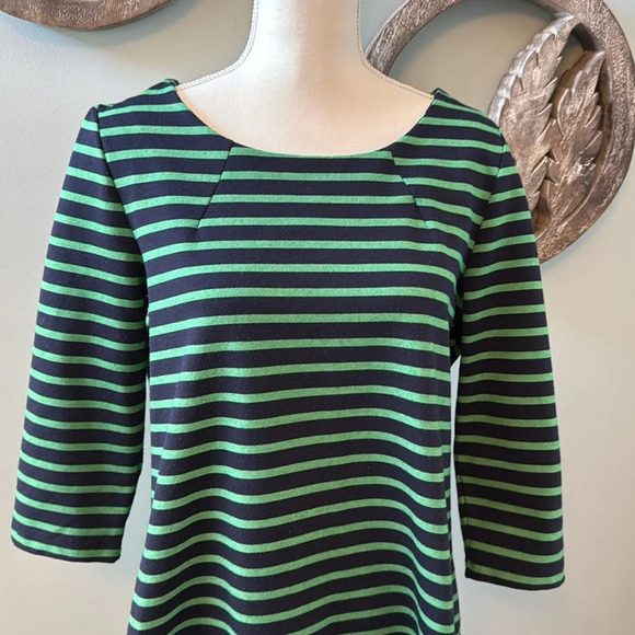 Gap Navy & Green striped dress size L - Picture 4 of 6